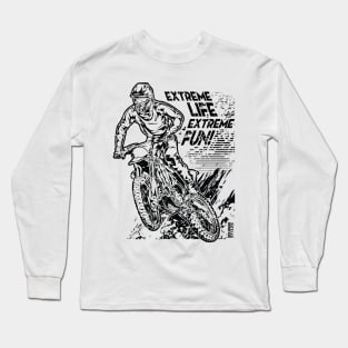 WHITE EXTREME LIFE EXTREME FUN MOTOCROSS Long Sleeve T-Shirt